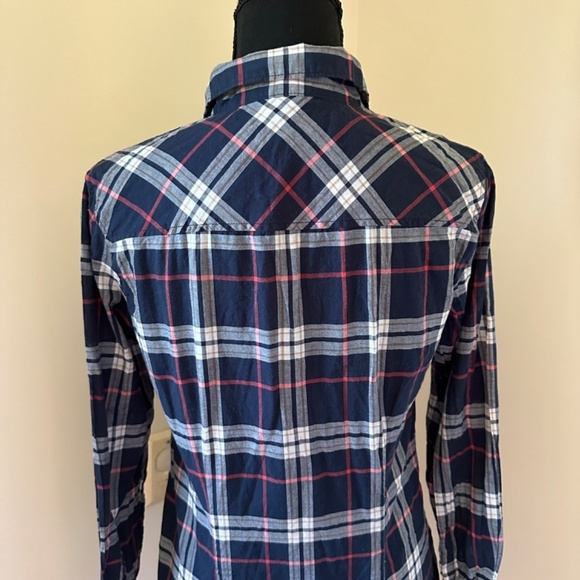 *J. CREW* Blue x Red Plaid Long Sleeve Button Down Shirt Size Small - Picture 5 of 7